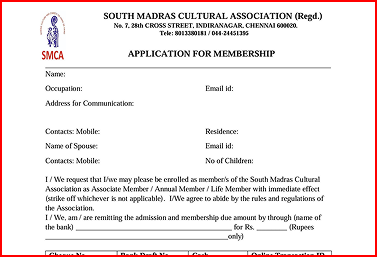SMCA Membership details - 2026