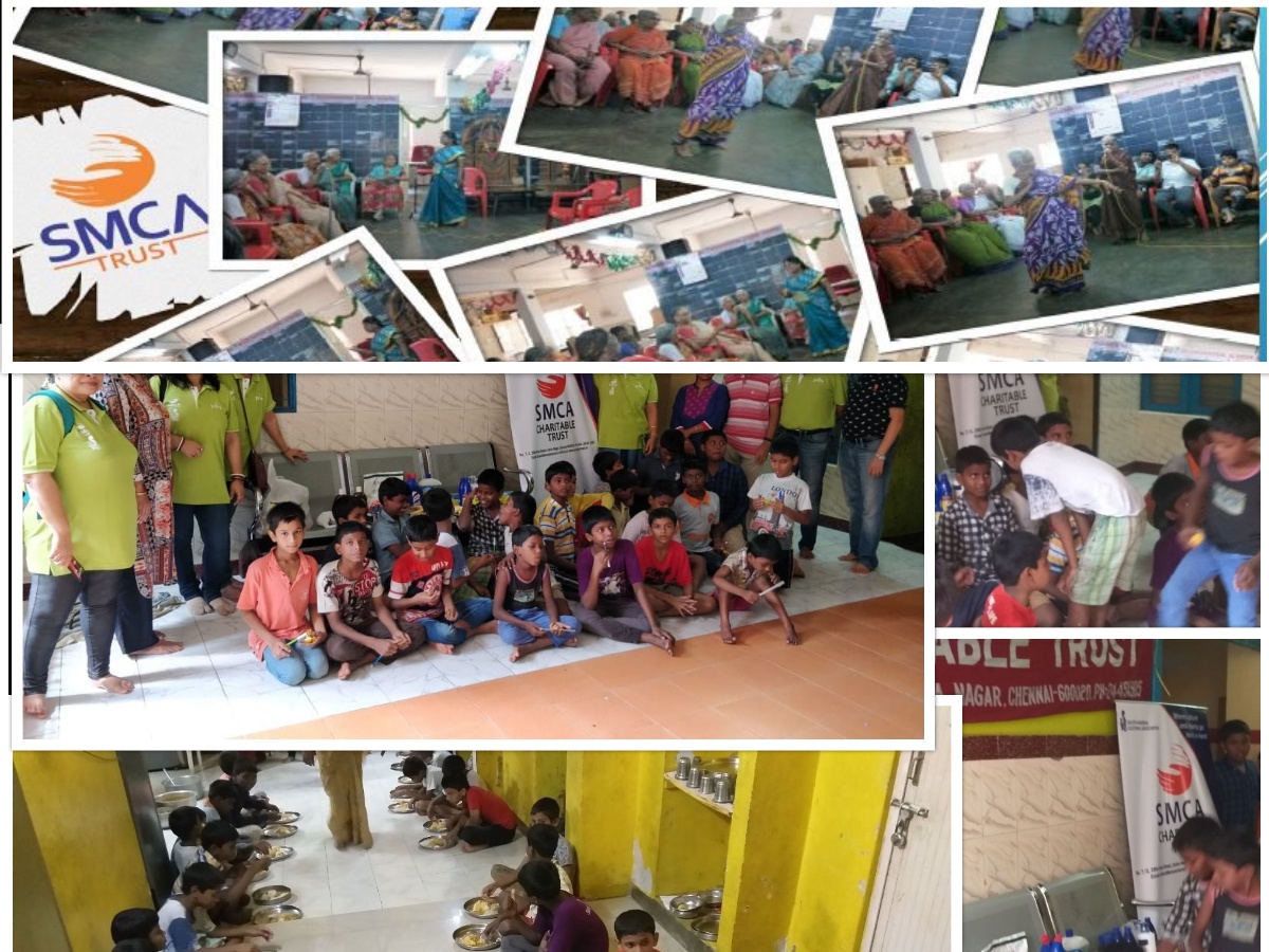 Support to children and old-age home